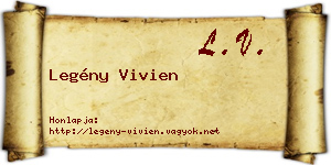 Legény Vivien névjegykártya